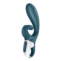 Satisfyer Hug Me Silicone Vibrator Grey Blue