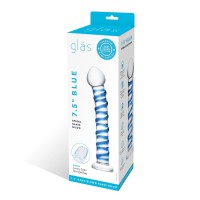 Skleněné dildo Gläs Blue Spiral Glass