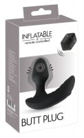 Nafukovací a vibračný análny kolík Inflatable + RC