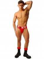 M&K Fist Logo Jock Red