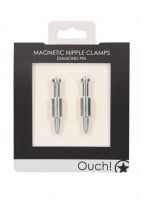 Ouch! Diamond Pin Magnetic Nipple Clamps Silver