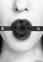 Ouch! Black & White Breathable Ball Gag