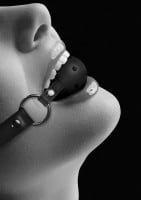 Ouch! Black & White Breathable Ball Gag