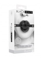 Ouch! Black & White Breathable Ball Gag