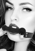 Roubík Ouch! Black & White Silicone Bit Gag