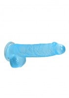 RealRock Crystal Clear 6″ Jelly Dildo Blue