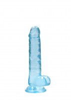 Gélové dildo RealRock Crystal Clear 7″ priehľadné