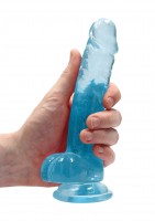 Gelové dildo RealRock Crystal Clear 7″ průhledné