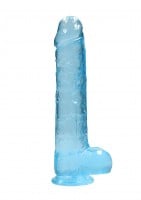 Gélové dildo RealRock Crystal Clear 9″ priehľadné