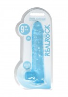 Gélové dildo RealRock Crystal Clear 9″ priehľadné