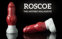 Weredog Roscoe Dog Dildo Crimson/White Medium