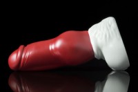 Psie dildo Weredog Roscoe Crimson/White malé