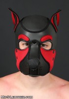 Psia maska Mr. S Leather Neoprene Frisky Pup Hood červená