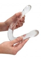 Gelové dildo RealRock Crystal Clear 17″ modré