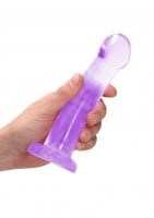 Gelové dildo RealRock Crystal Clear Non Realistic 7″ průhledné