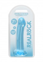 RealRock Crystal Clear Non Realistic 7″ Jelly Dildo Clear