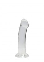 Gélové dildo RealRock Crystal Clear Non Realistic 7″ modré