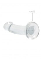 Gelové dildo RealRock Crystal Clear Non Realistic 7″ průhledné