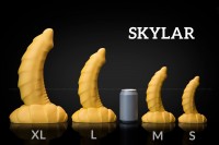 Dračí dildo Weredog Skylar Cobalt/White střední