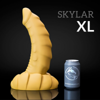 Dračie dildo Weredog Skylar Cobalt/White extra veľké