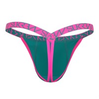 Pánske tangá Sukrew Green-Pink Bubble Thong