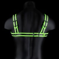 Kožený harness Ouch! Glow in the Dark Buckle