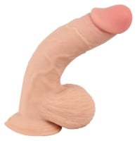 Realistické dildo so sťahovacou kožou Nature Skin 19 cm