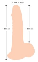 Nature Skin Dildo with Movable Skin 19 cm
