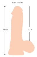 Realistické dildo so sťahovacou kožou Nature Skin 20 cm