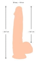 Realistické dildo so sťahovacou kožou Nature Skin 25 cm