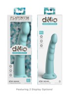 Silikónové dildo Dillio Platinum Slim Seven tyrkysové