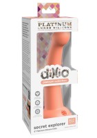 Silikónové dildo Dillio Platinum Secret Explorer oranžové