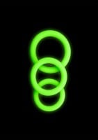 Ouch! Glow in the Dark Silicone Cock Ring Set