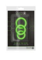 Ouch! Glow in the Dark Silicone Cock Ring Set