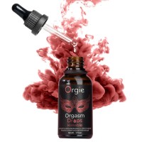 Stimulační olej Orgie Orgasm Drops Kissable 30 ml