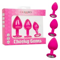 Anální kolíky CalExotics Cheeky Gems růžové