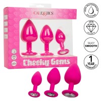 Anální kolíky CalExotics Cheeky Gems růžové