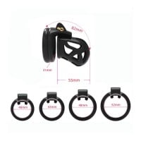 Slave4master Dark Chastity Cage B Black