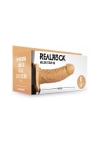 Duté připínací dildo RealRock Hollow Strap-On 6″ černé