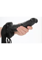 Duté připínací dildo RealRock Hollow Strap-On 7″ tělové