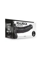 Duté připínací dildo RealRock Hollow Strap-On 7″ černé