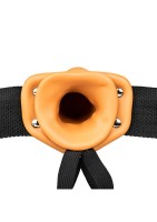 Duté připínací dildo RealRock Hollow Strap-On 8″ tělové