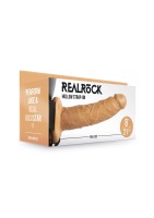 Duté připínací dildo RealRock Hollow Strap-On 8″ černé