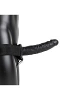 RealRock Hollow Strap-On Dildo 8″ Black