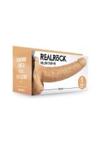 Duté připínací dildo RealRock Hollow Strap-On 9″ tělové