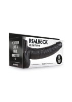 Duté pripínacie dildo RealRock Hollow Strap-On 9″ čierne