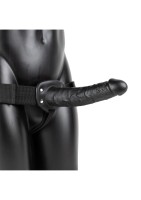 Duté připínací dildo RealRock Hollow Strap-On 10″ tělové