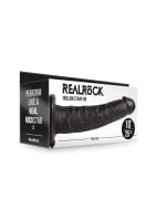 Duté pripínacie dildo RealRock Hollow Strap-On 10″ čierne