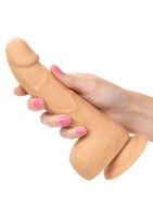 Realistické dildo CalExotics Silicone Studs 6″ hnědé