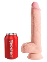 Realistické dildo s varlaty King Cock Plus 10″ Triple Density Fat Cock